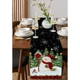 thumbnail image 2 of Table Runners 120 Inches Long Dress Scarves, Black Red Snowman Christmas Farmhouse Coffee/Dining/Kitchen Table Runner for Living Room, Xmas Tree Snowflake Winter 13x120 Inch, 2 of 7