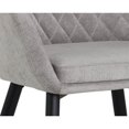 thumbnail image 6 of Sunpan Jayna 18" Modern Fabric Dining Armchair in Black/Polo Club Stone, 6 of 7