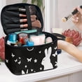 thumbnail image 5 of HELLHERO Polyester Travel Cosmetic Case Organizer Easter Bunnies Handle Hand-Held Multipurpose Women Men Desktop, 5 of 6
