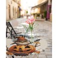 thumbnail image 6 of Round Fitted Tablecloths with Elastic Edge Halloween Owl Pumpkin Ghost Face Oil-Proof Waterproof Wipeable Table Cover for Kitchen Dining Party Decor Tree Branch Moon on Linen Table Clothes,45" - 54", 6 of 7