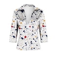 thumbnail image 4 of Jsaierl Women's 3/4 Length Sleeve Silk Satin Tops Casual V Neck Shirts Retro Print Ladies Blouses Flowy Holiday Tunic Top S-3XL, 4 of 6