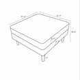 thumbnail image 7 of Hudson Mid-Century Square Fabric Linen Upholstered Ottoman in Light Gray, 7 of 7