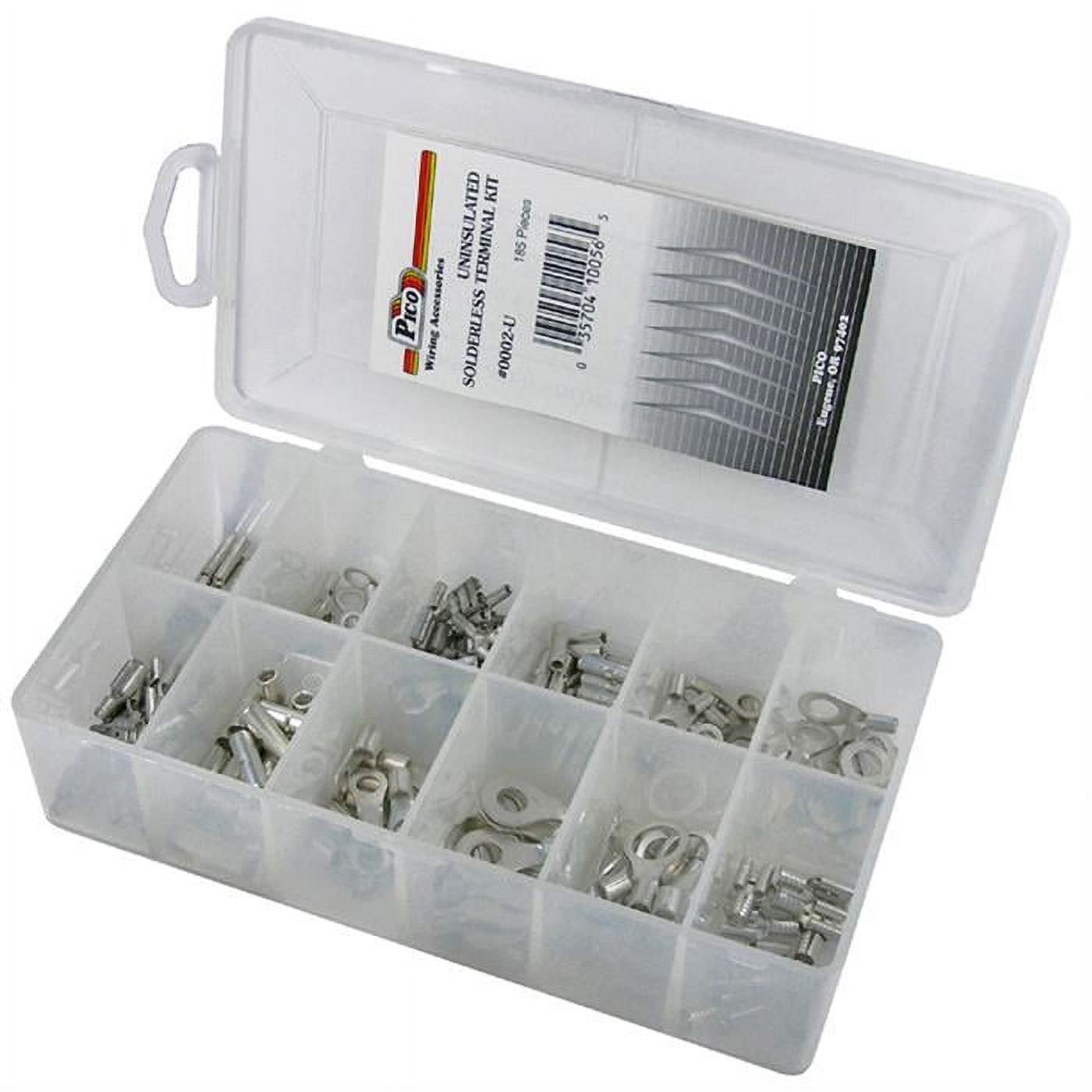 Pico 0002-U Uninsulated Terminal Kit, 185 Piece