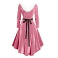 thumbnail image 4 of Christmas Dresses for Women Velvet Cocktail Dress 2025 Fall Christmas Holiday Dress Long Sleeves Party Formal Dress, 4 of 7