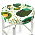thumbnail image 3 of Daiia Green Avocado Stool Covers Round,Round Bar Stool Covers Waterproof Bar Chair Covers Washable Stool Cushion Slipcover for 12-14 Inch Chair-14 inch, 3 of 7