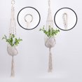 thumbnail image 2 of Bolsa de malla para macetas de horticultura, tejida a mano, creativa bolsa de malla para colgar plantas verdes, cesta colgante de pared de cuerda de algodón de estilo nórdico, 2 of 6