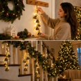 thumbnail image 5 of Lighted Christmas Bells Garland Warm White String Holiday Tree Door Decor, 5 of 7