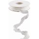 thumbnail image 1 of Cinta blanca con borde con volantes de 1 pulgada y 10 yardas, ribete plisado con volantes de doble cara, adorno de encaje de gasa para boda, adorno decorativo, 1 of 9
