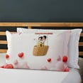thumbnail image 4 of Valentine's Day Bed Gift Tulip Rose Chocolate Balloon Printed Comforter Cover Set for Woman Romantic Bed Set, 4 of 6