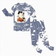 thumbnail image 2 of TOWED22 Toddler Boys Girls Halloween Pajamas Pumpkin Print PJs Sleepwear Cute Print Pant Sets Kids Jammies(Grey,6Y), 2 of 8