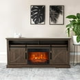 thumbnail image 2 of IHOMEadore Fireplace TV Stand, Farmhouse Entertainment Center for Up to 78" TVs, 2 of 13