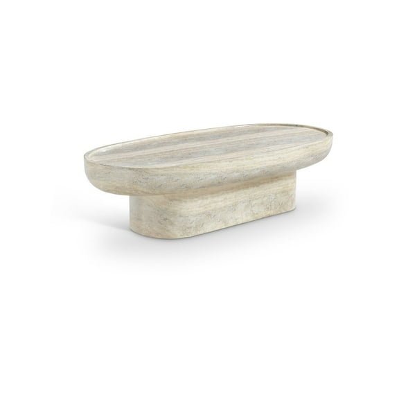 Meridian Furniture Tivoli Travertine Finish Concrete Indoor/Outdoor Coffee Table