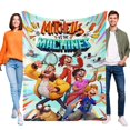 thumbnail image 1 of Los Mitchells contra las Máquinas anti-pilling, suave, ligera, esponjosa y acogedora de lujo para hogar y cocina – Perfecta para niños y adultos,130x150cm, 1 of 6