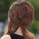 thumbnail image 2 of Vintage Flower Crochet Beanie Elegant Hollow Out Skull Hat Soft Thin Breathble Knit Hats Cloche Hat For Women, 2 of 5