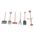thumbnail image 4 of OULII 6 Pcs Outils de Jardin Miniatures Modèle d'Outils de Ferme pour Décoration de Table de Sable Design Compact, 4 of 7