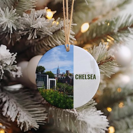 Chelsea Ornament Christmas Ornament Chelsea Gift Christmas Decor Chelsea Souvenir Chelsea Travel Travel Gift rP2WhS (Chelsea-53TH40)