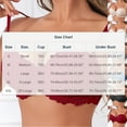 thumbnail image 4 of Loopsun Plus Size Womens Bra, Daily Bra for Women, Women's Solid Seamless Push Up Underwear Everyday Bras Red,XXL, 4 of 5