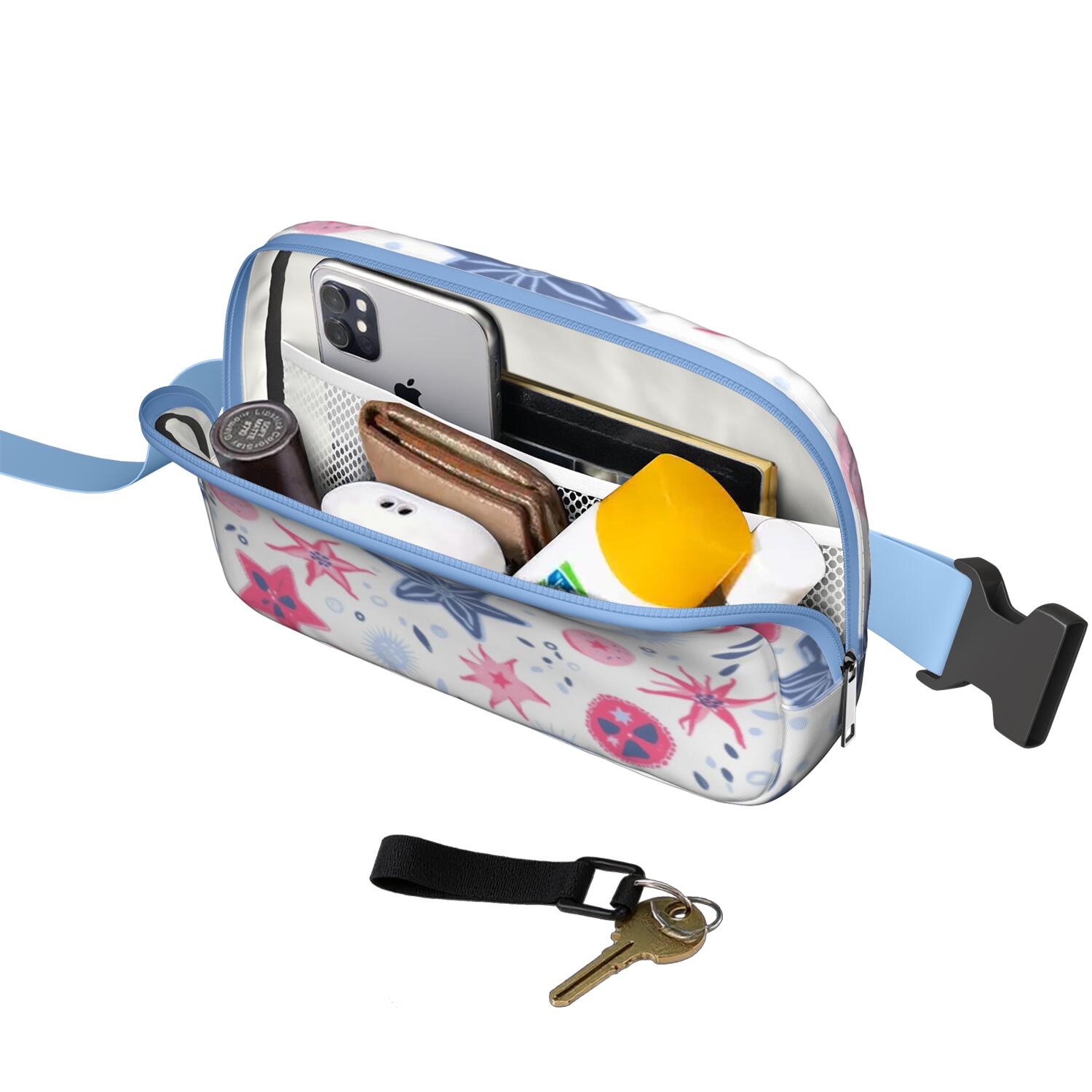 Crossbody Belt Bag Starfish Belt Bag Sporty Waist Pack for Women Casual Waist Packs with Adjustable Strap Waterproof Belt Bag for Daily Leisure Music Festival/Event