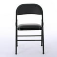thumbnail image 6 of Ktaxon 4 Pack Folding Chairs Wedding Party Chair Foldable Dining Chair with Metal Frame and Soft Cushion Black, 6 of 10