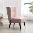 thumbnail image 2 of Upholstered Accent Chair for Office | Comfortable Sitting with Dense Foam | Polyester Velvet with Dimension Design | Sturdy Rubberwood Legs, 2 of 5