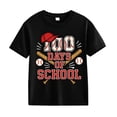 thumbnail image 2 of Coerni Garçons 100 Jours d'École T-Shirt à Imprimé Graphique de Baseball Été Décontracté Col Rond Manches Courtes T-Shirts T-Shirts de Célébration Scolaire pour Enfants, 2 of 5