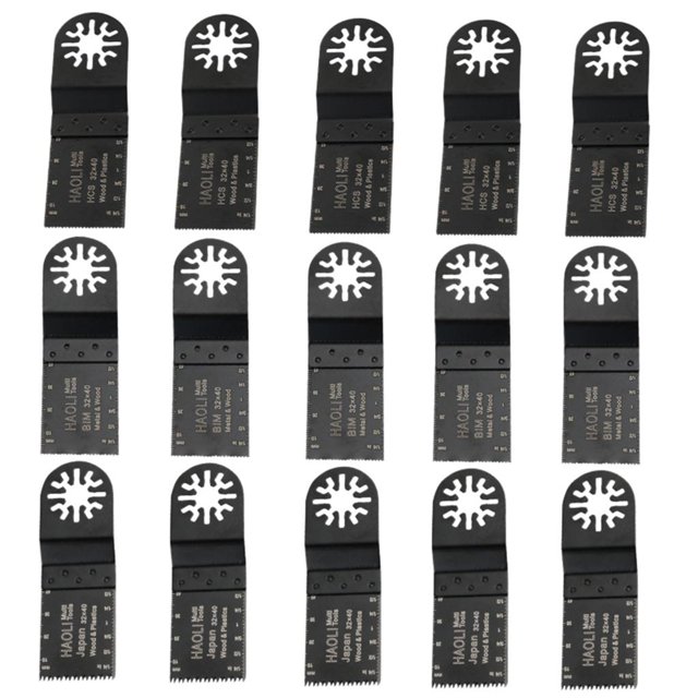 Accesorio de Herramienta Eléctrica para Multiherramienta de Oscilante de 15 Piezas Cola Cortador de hojas de sierra oscilante