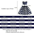 thumbnail image 4 of Girls Vintage Polka Dot Christmas Costume Sleeveless Bow Dresses, 4 of 7