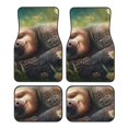 thumbnail image 1 of Balery Daisy Sleeping Sloth Juego de 4 Alfombrillas para Auto, Revestimientos de Caucho Resistente, Diseño Antideslizante, 1 of 7