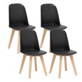 thumbnail image 1 of Gymax Modern Dining Chairs Set of 4 Armless Kitchen Chairs 330 LBS Load Capacity Black, 1 of 10