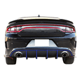 thumbnail image 2 of Ikon Motorsports Compatible with 15-23 Dodge Charger SRT OE Style Rear Diffuser with Blue Reflective Tape, 2 of 8