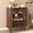Walnut, variant on Modern 28 Inch Fluted Wine Bar Cabinet with 8-Grid Wine Rack, Adjustable Shelves, Glass Holders, Tambour Doors, Hidden Storage, Liquor Coffee Station