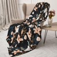 thumbnail image 3 of Fuzoiu Lilies Flowers Print Flannel Throw Blanket,Light Weight Warm Decorative,Throw Blanket Cover for Sofa, Couch, Bedroom,Travel-80"x60", 3 of 6