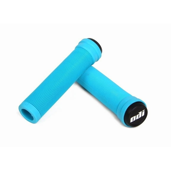 ODI Soft Longneck Flangeless Aqua Blue Bicycle Grips