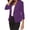 Purple, variant on Women's Solid Color Long Sleeve Simple Thin Women's Small Suit Women's Coat Khaki 3XL