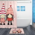 thumbnail image 2 of FREEAMG Cute Girl Bath Curtain Rugs Sets 2 Pcs, Bathroom Theme Set with Shower Curtain and Non-Slip Carpet -12 Hooks-60X72in, 2 of 7
