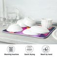thumbnail image 7 of Yayeee Dish Drying Mat for Kitchen Counter Ultra Absorbent Easy Clean Pad 18x16", Large Purple Flowers, 7 of 7