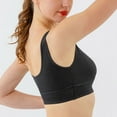 thumbnail image 5 of GEWSEY Women's Sports Bra High Impact Wireless Bra Full Coverage Plus Size Bra Non Padded Yoga Bras Workout Gym Bras (Black, XL), 5 of 6