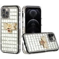 thumbnail image 3 of For iPhone SE 3 (2022) SE/8/7 Trendy Fashion Design Hybrid Case Cover - Bee on Silver, 3 of 3