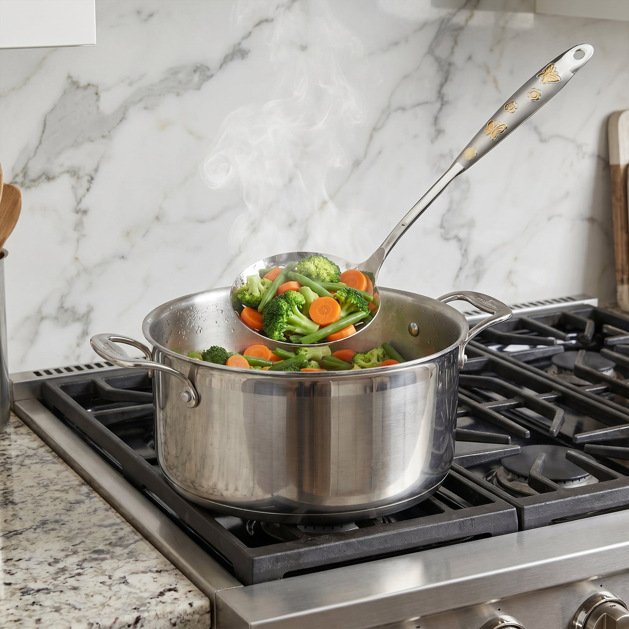 Unique Bargains Stainless Steel Non Stick Heat Resistant Spoon Slotted A 14.5" x 4.6"