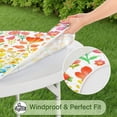 thumbnail image 5 of Artistic Floral Boho Round Tablecloth 44Inch, Elastic Edge Spillproof Cover for 38-42 Inch Tables, Unique Decor, 5 of 7