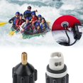 thumbnail image 5 of Adaptador de bomba Sup de 2 piezas para kayak, canoa, tabla de remo, botes, accesorio de tabla de remo de pie, negro, válvula de paleta SUP Cabezal de conversión de válvula de kayak, 5 of 5