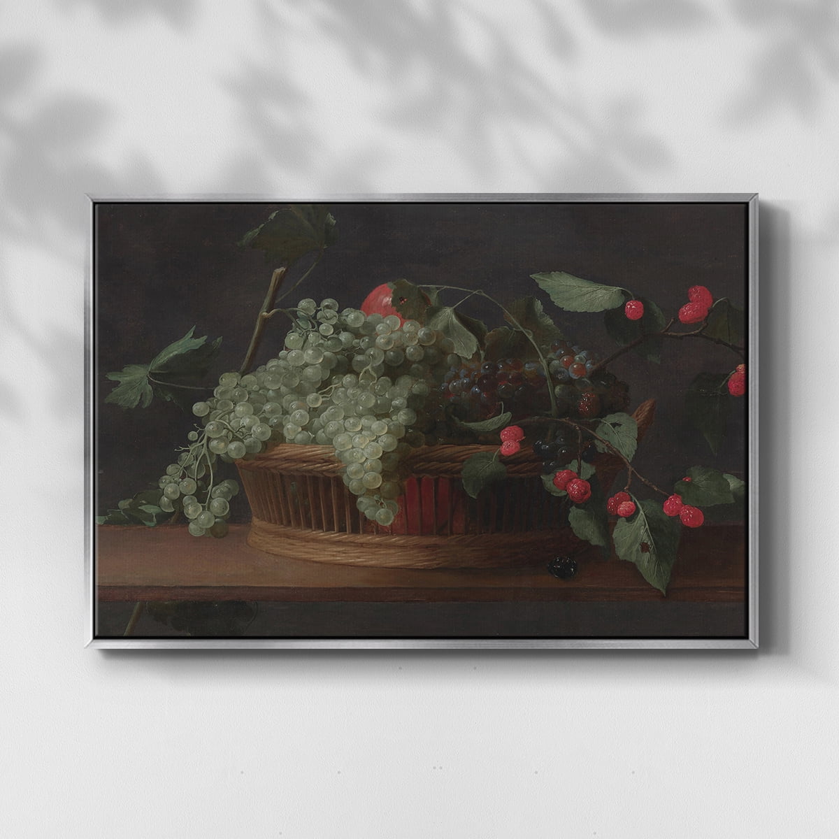 Vintage Botanical Print-LXXXIX By Wexford Home Framed in Silver Wood Gallery Wrapped Canvas 25 in. x 37 in.
