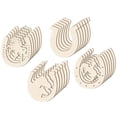 thumbnail image 3 of CIMAXIC 48Pcs DIY Horseshoe Wooden Cutouts Beige Unfinished Smooth Craft Wood Slices for Painting and Decoration, 3 of 8