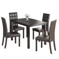 thumbnail image 1 of CorLiving Atwood Dining Set with Dark Brown Leatherette Seats, 1 of 8
