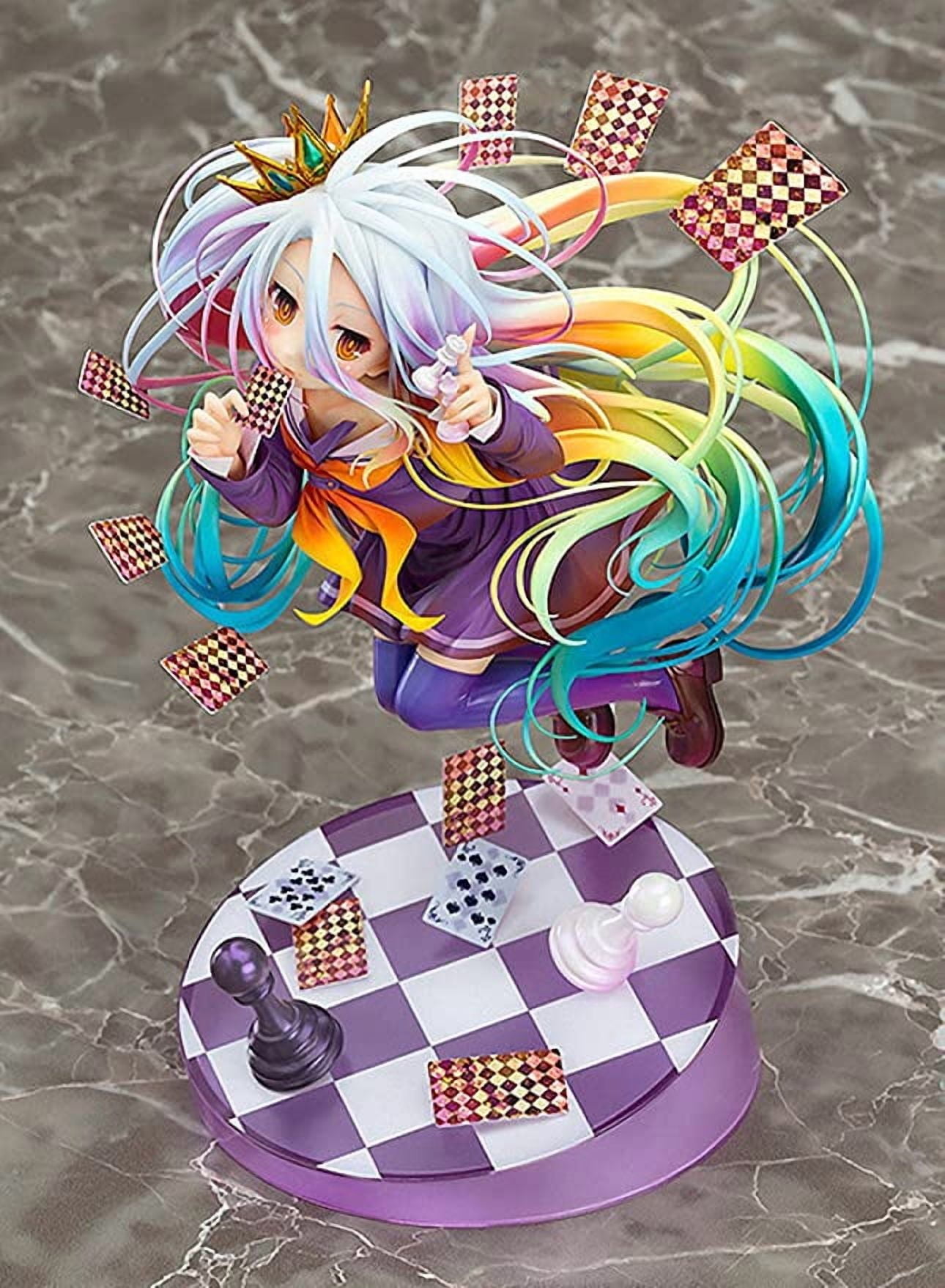 No Game No Life Anime Figure Shiro/Doll with Game Accessories/PVC Character Figures Desktop Figures 7.87 Inch