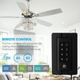 thumbnail image 5 of Parrot Uncle 52" Modern Crystal Ceiling Fan with Light and Remote, Chrome Chandelier Fan, 5 of 16