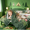 thumbnail image 4 of meiyoeat Happy Camping 7-Piece Twin Bedding,Girls,Cute Gnome Camper Print Bedding Comforter Set For Girl,Polkadot Reversible, 4 of 7