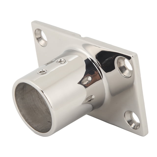 Boat Handrail Rectangular Base Silver 316 Stainless Steel Rugged Rustproof Deck Fittings for Marine Yacht and Hardware