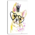 thumbnail image 2 of Funny Dog with Large Glasses - Contemporary Animal Art Canvas, 2 of 3