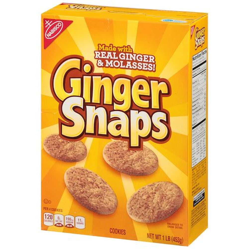 Nabisco Old Fashioned Ginger Snap Cookies, 16 Ounce -- 6 per Case.